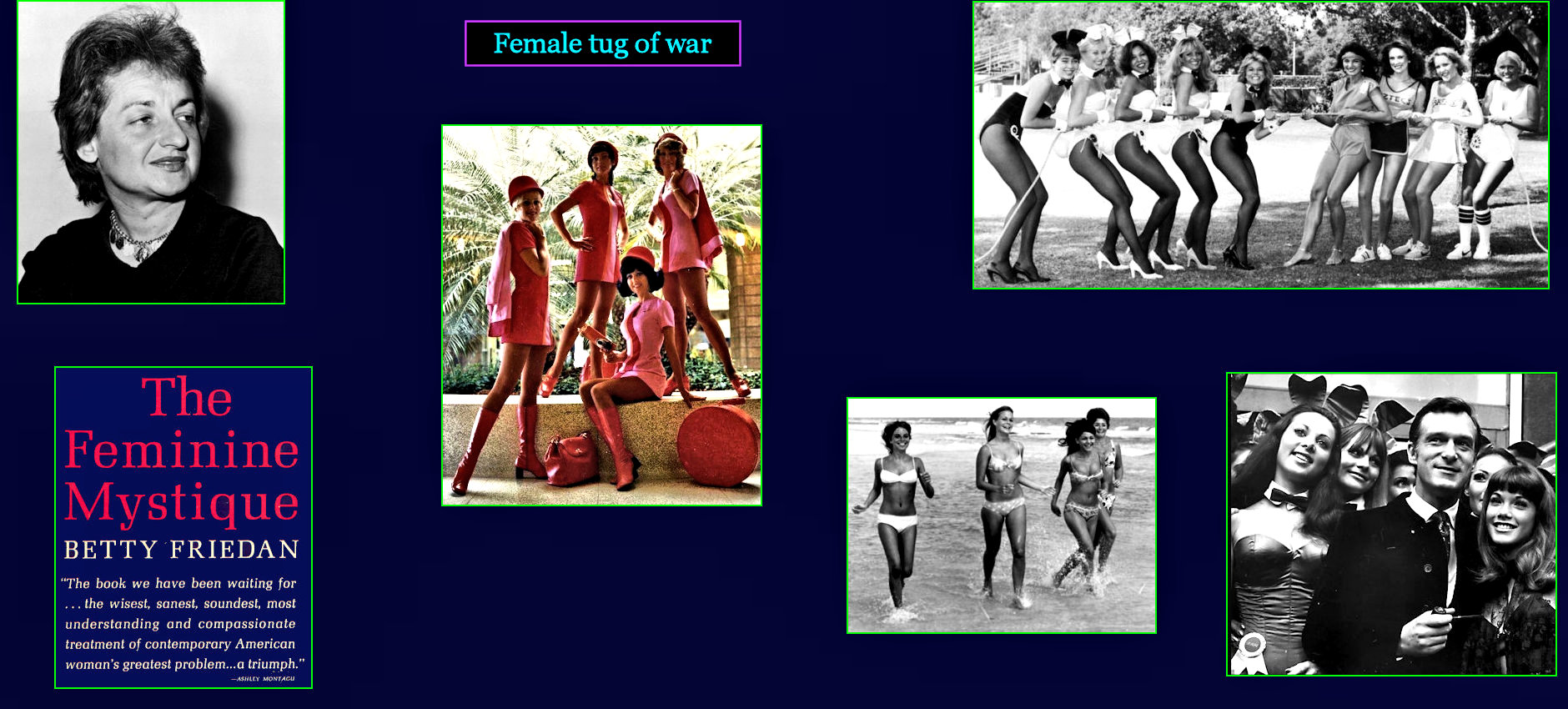 Feminine Mystique, Playboy bunnies, 1960s
